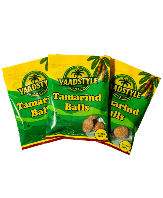 Jamaican YaadStyle Tamarind Balls | Authentic Jamaican-Style Candy – 3 Pack (2 oz Each) | Sweet & Tangy | Gluten-Free | Caribbean-Inspired Snack