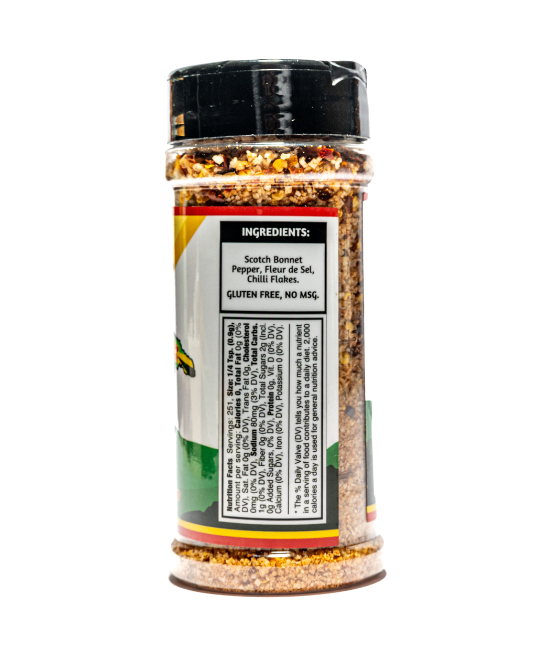 Jamaican YaadStyle™ Scotch Bonnet Pepper Mix – 8 oz | Authentic Jamaican Hot Seasoning with Fleur de Sel | Gluten-Free, No MSG
