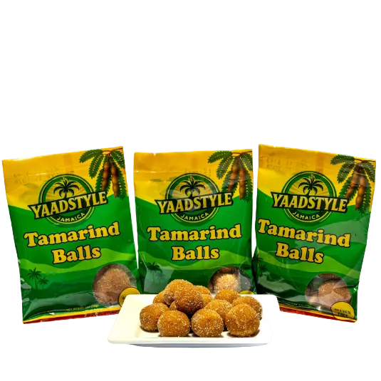 Jamaican YaadStyle Tamarind Balls | Authentic Jamaican-Style Candy – 3 Pack (2 oz Each) | Sweet & Tangy | Gluten-Free | Caribbean-Inspired Snack